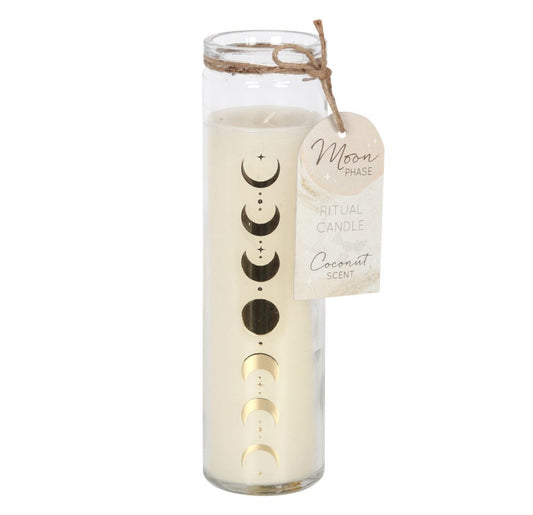 Moon Phases Coconut Tube Candle
