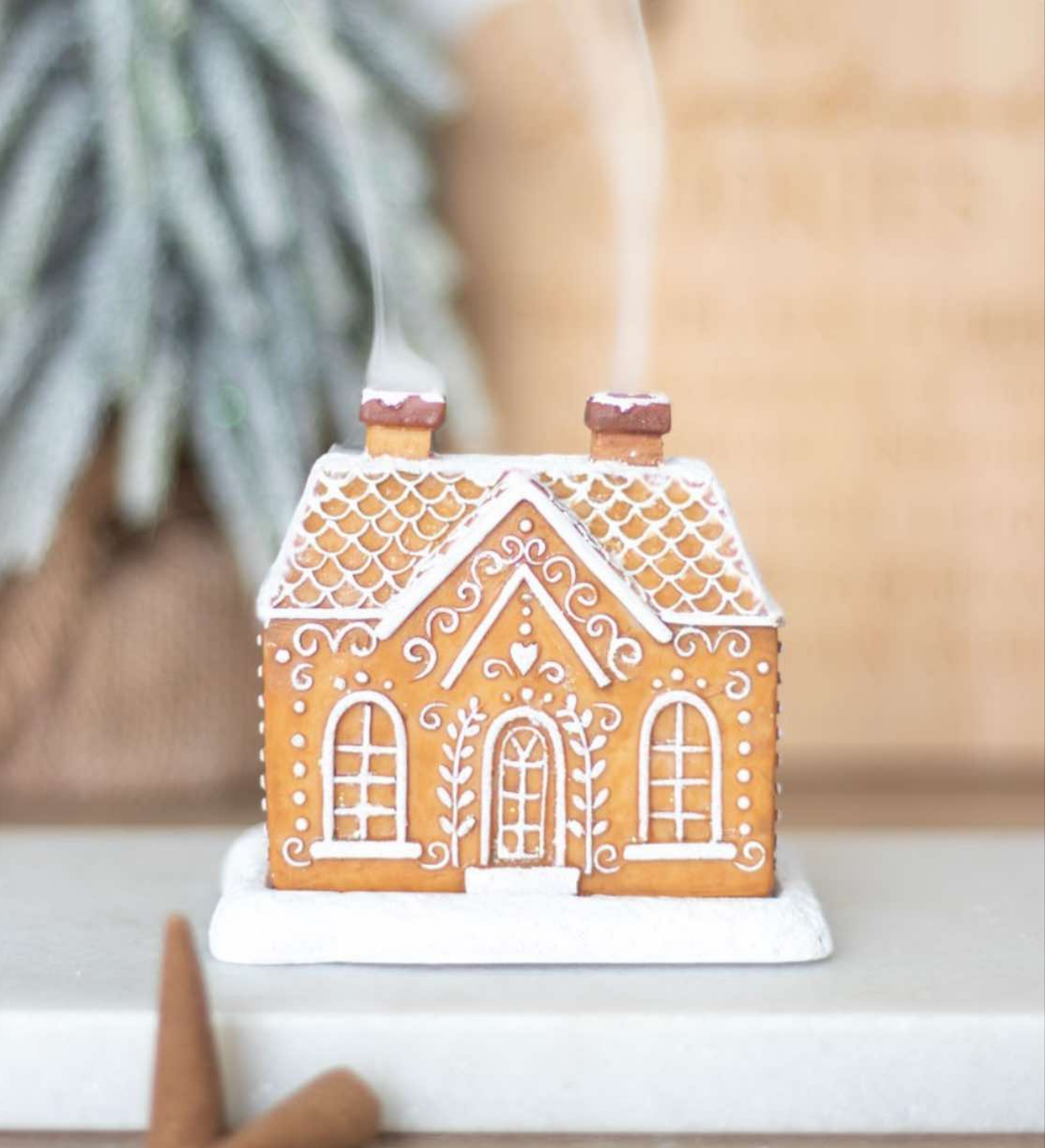 Gingerbread House Incense Cone Burner