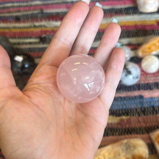 Rose Quartz Sphere & Stand