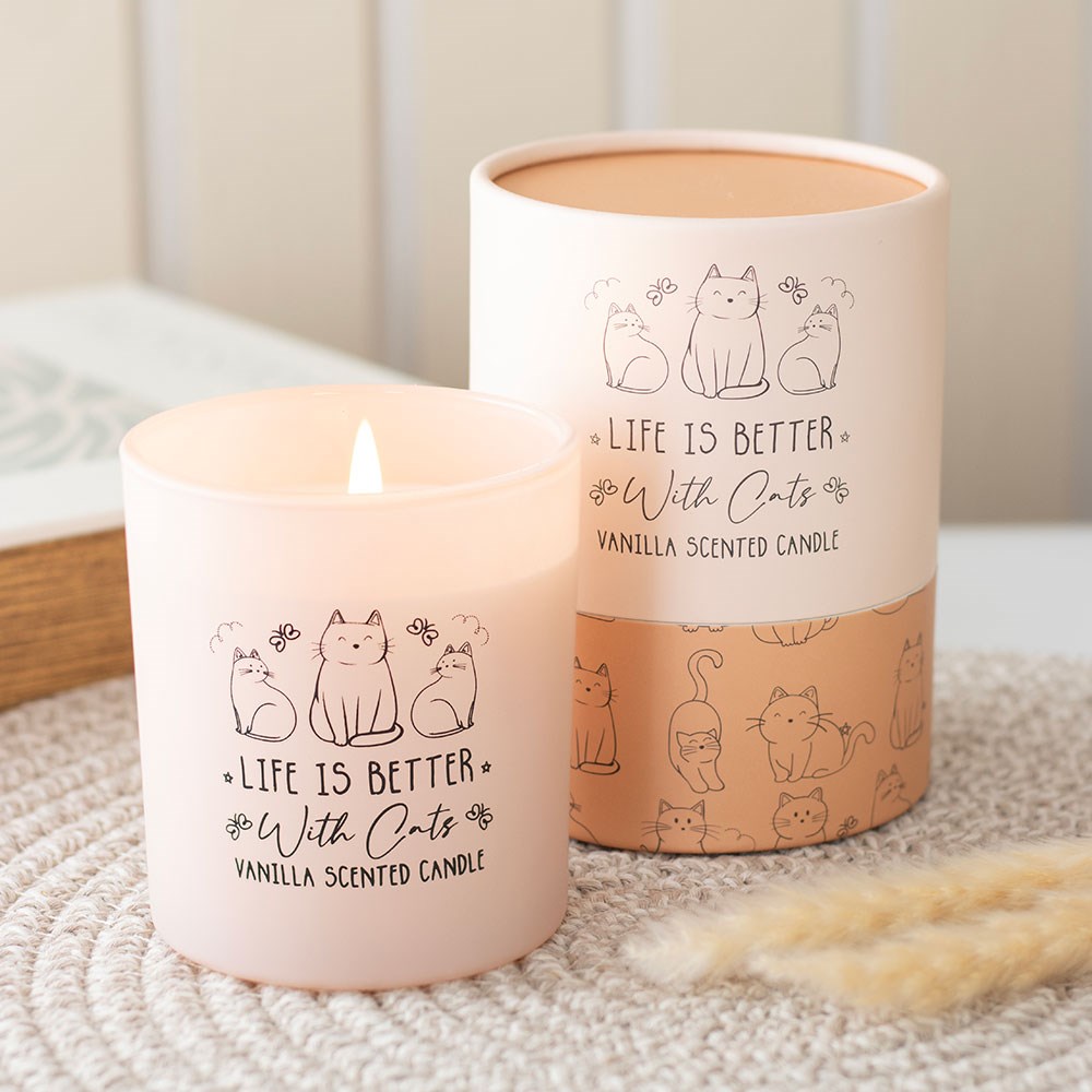 Life Is Better With Cats Vanilla Jar Candle