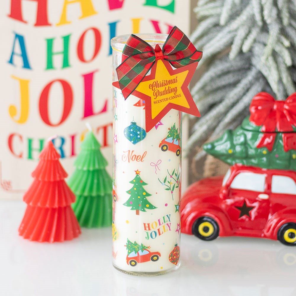 Nostalgic Christmas Pudding Tube Candle