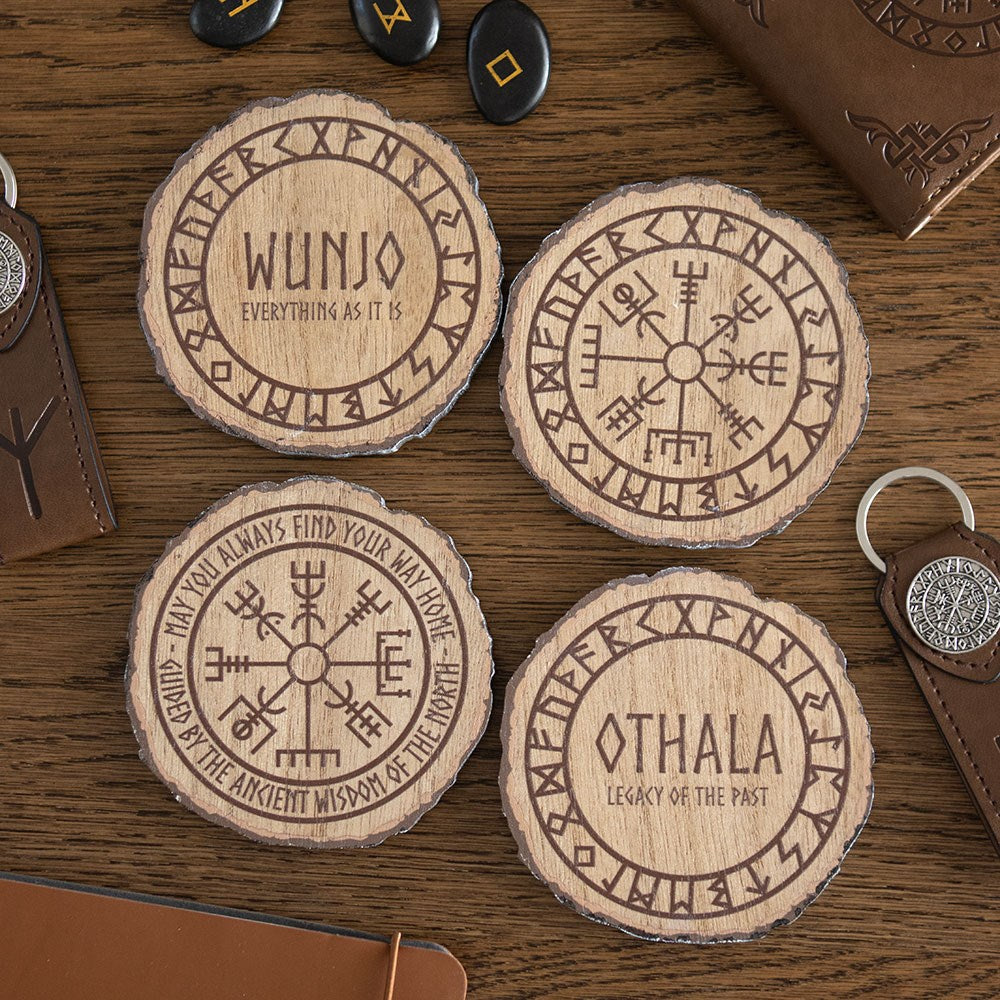 Norse Mythology Wood Slice Coasters