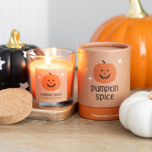Pumpkin Spice Jack O Lantern Candle