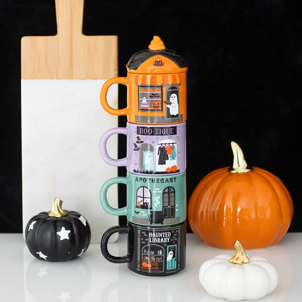 Spooky Street Stacking Mug Set (x4)