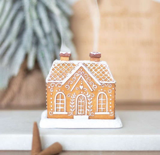 Gingerbread House Incense Cone Burner