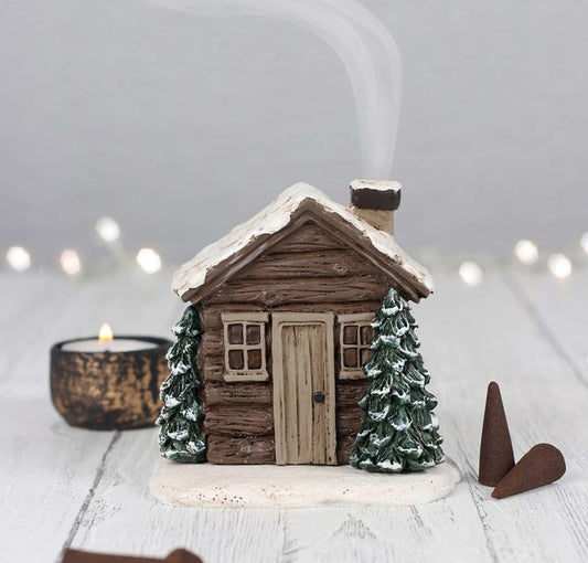 Log Cabin Incense Cone Burner