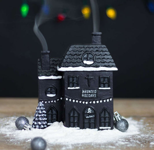 Haunted Holidays Gothic Christmas House Incense Cone Burner