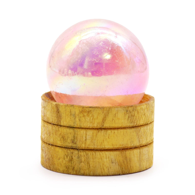 Hand Carved 40/50mm Crystal Sphere with Stand