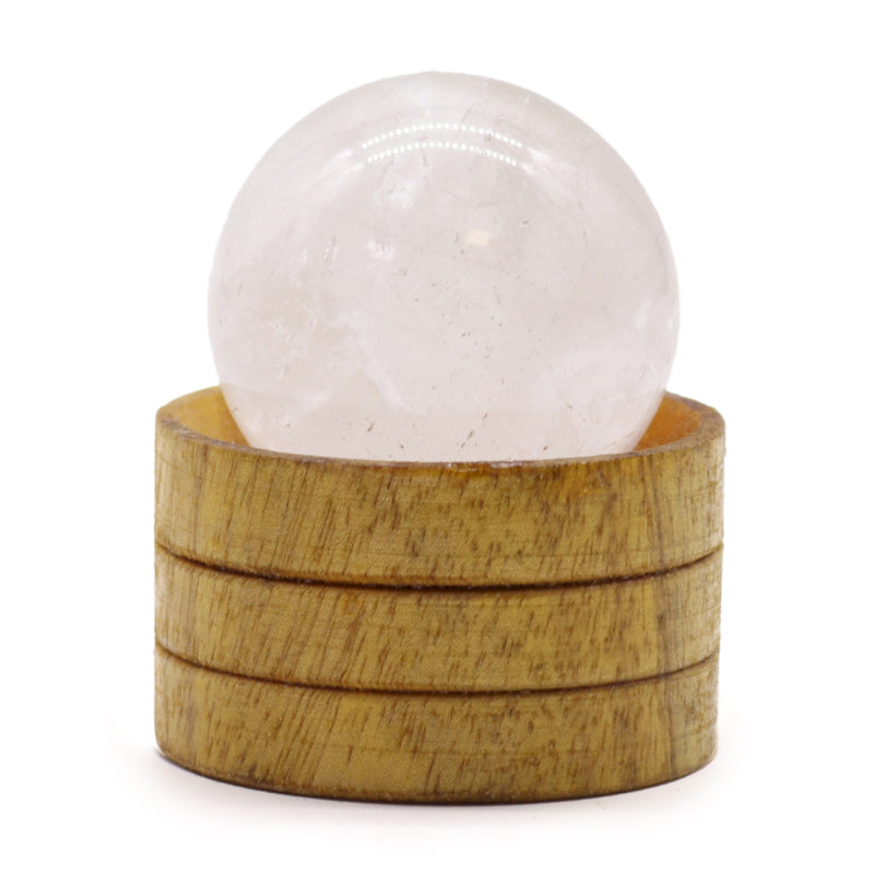Hand Carved 40/50mm Crystal Sphere with Stand