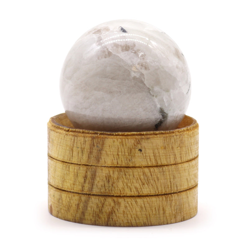 Hand Carved 40/50mm Crystal Sphere with Stand