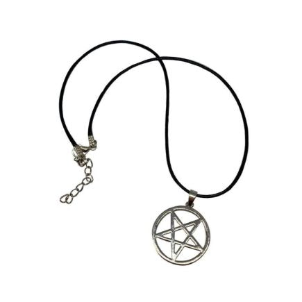 Pentagram Necklace on Waxed Cord